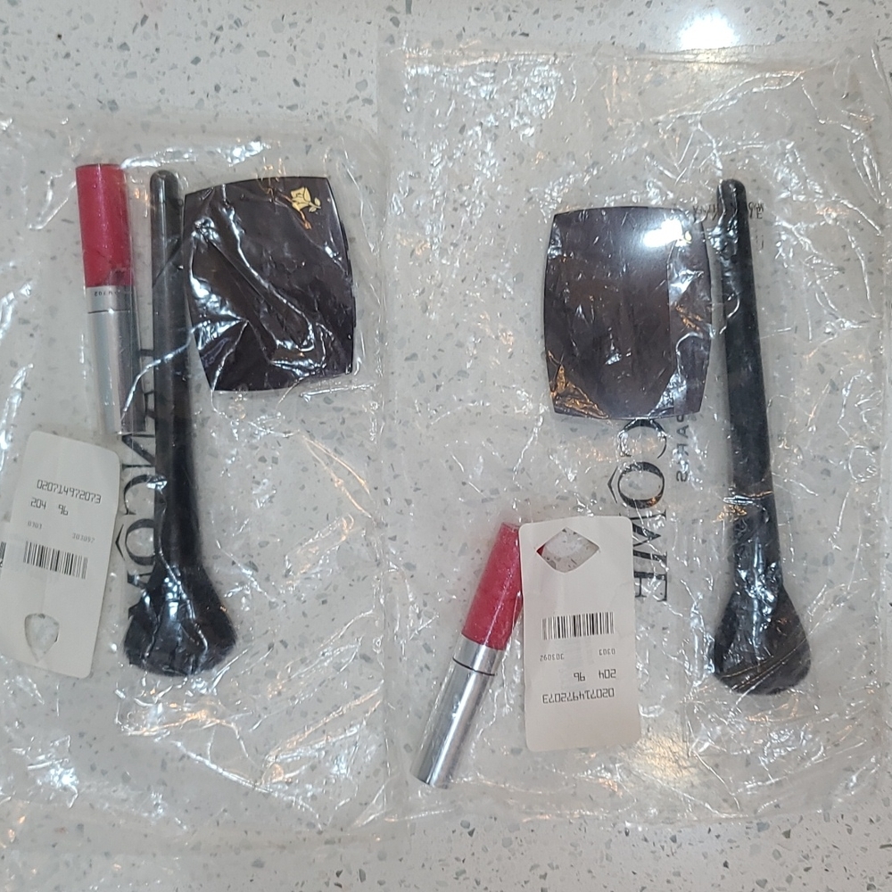 Lancome blush brush lip gloss and star bronzer set of 2